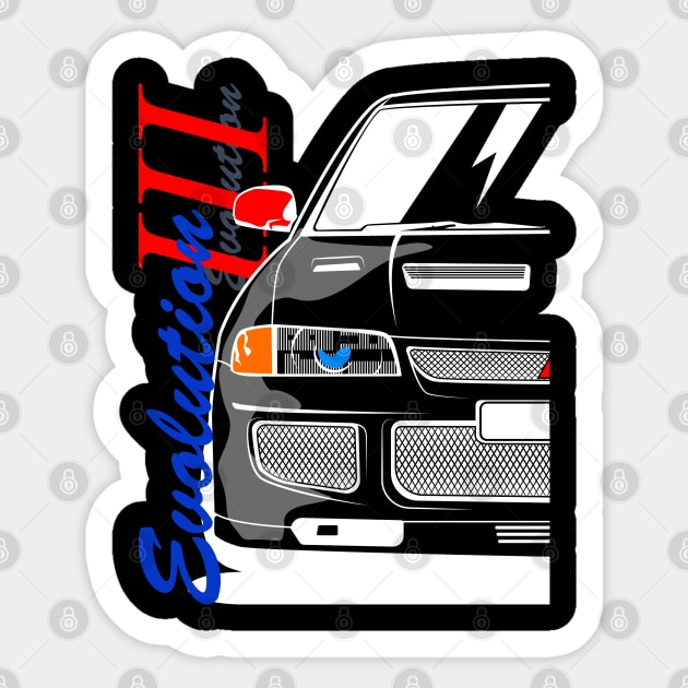 Mitsubishi Lancer Evolution 3 Sticker by gaplexio